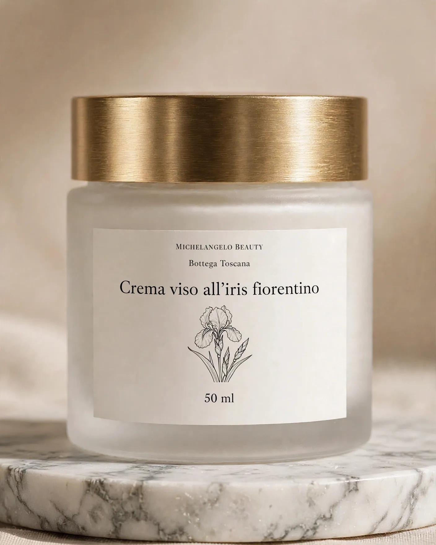 Crema viso all'iris fiorentino