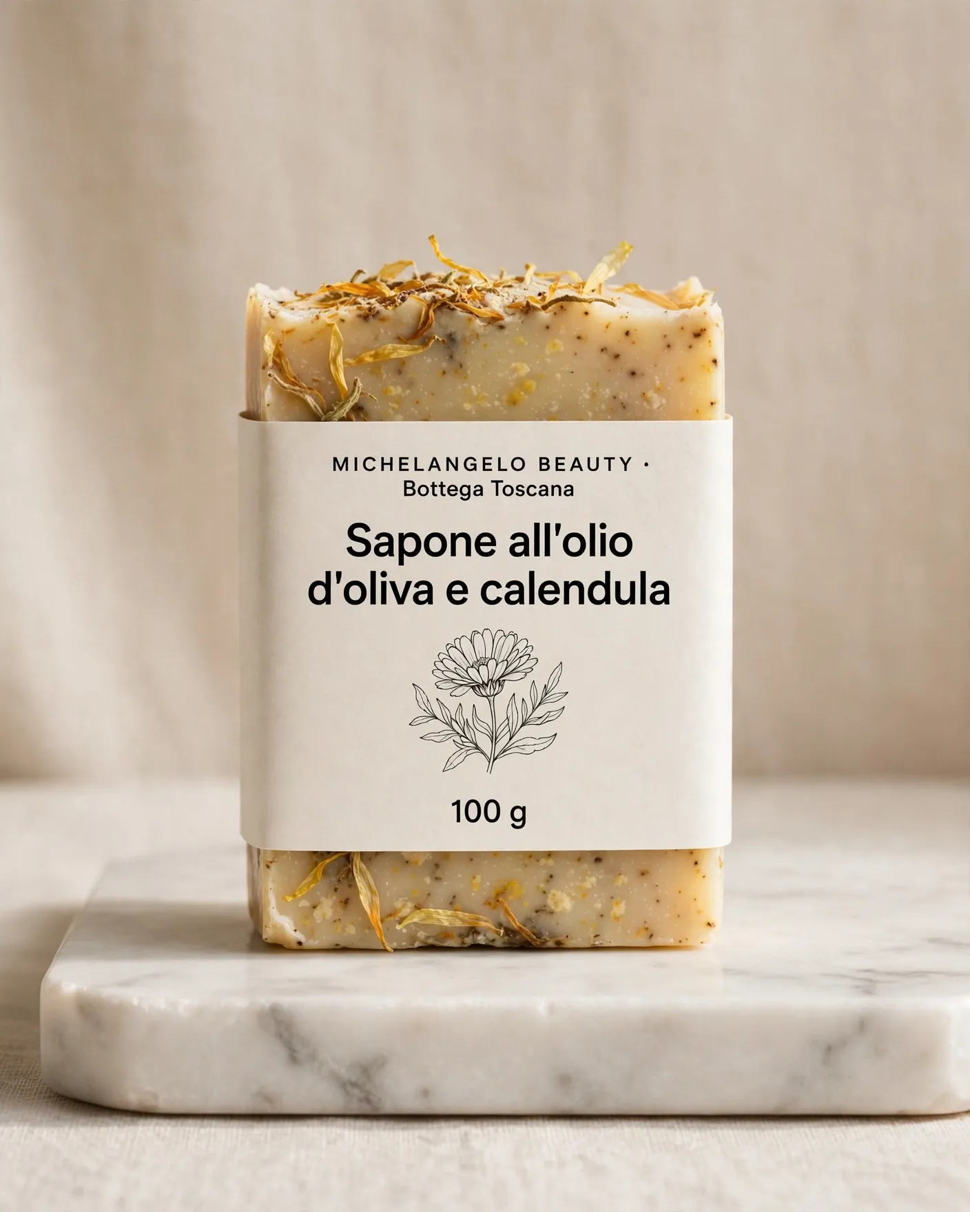 Sapone all'olio d'oliva e calendula