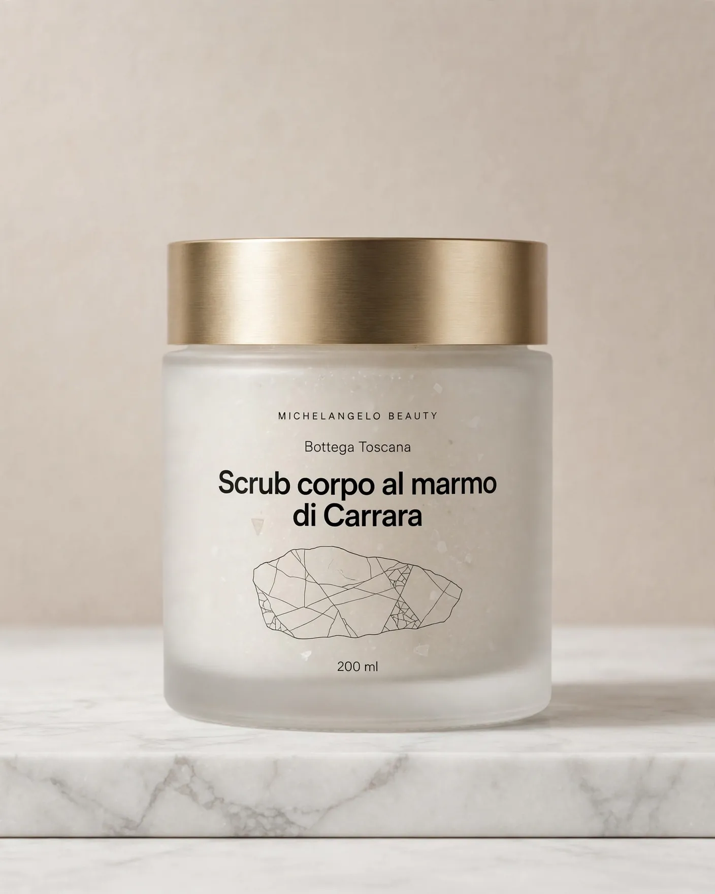 Scrub corpo al marmo di Carrara